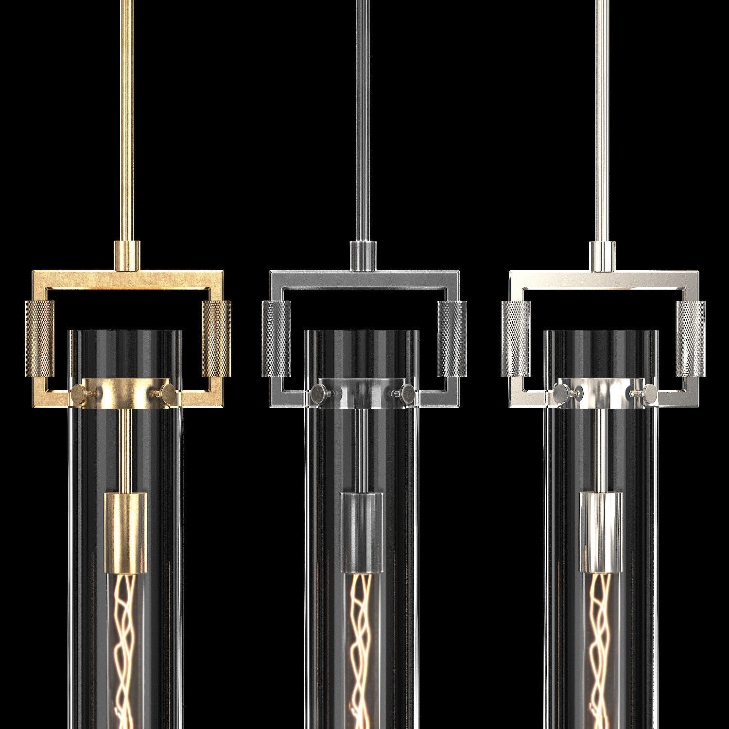 Machinist Glass Cylinder Pendant 3D model_1