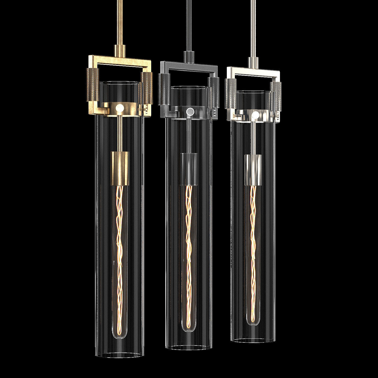 Machinist Glass Cylinder Pendant 3D model_3