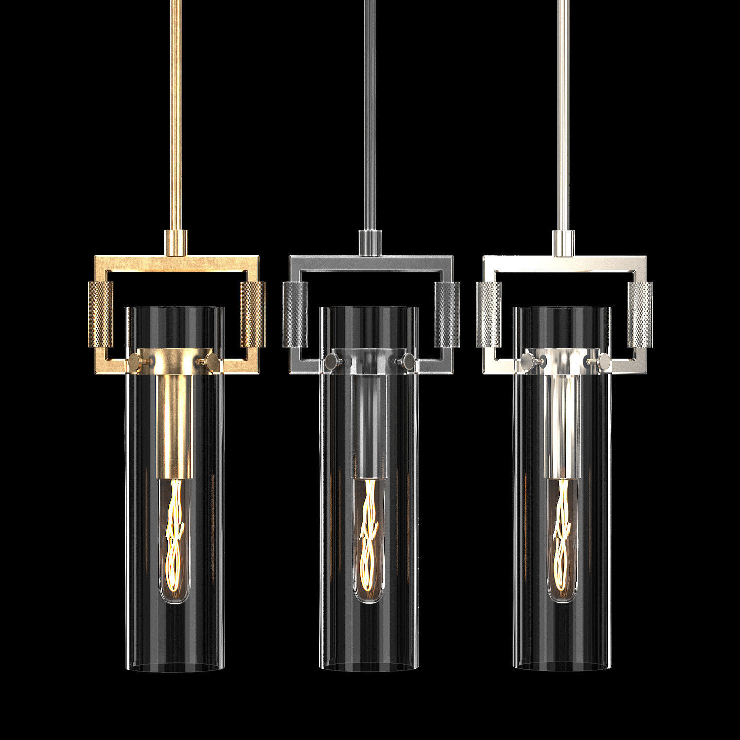 Machinist Glass Cylinder Pendant 2 3D model_1