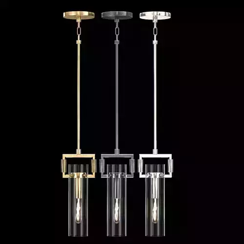 Machinist Glass Cylinder Pendant 2 3D model