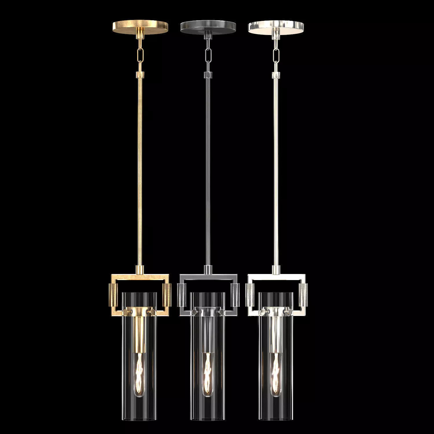Machinist Glass Cylinder Pendant 2 3D model_0