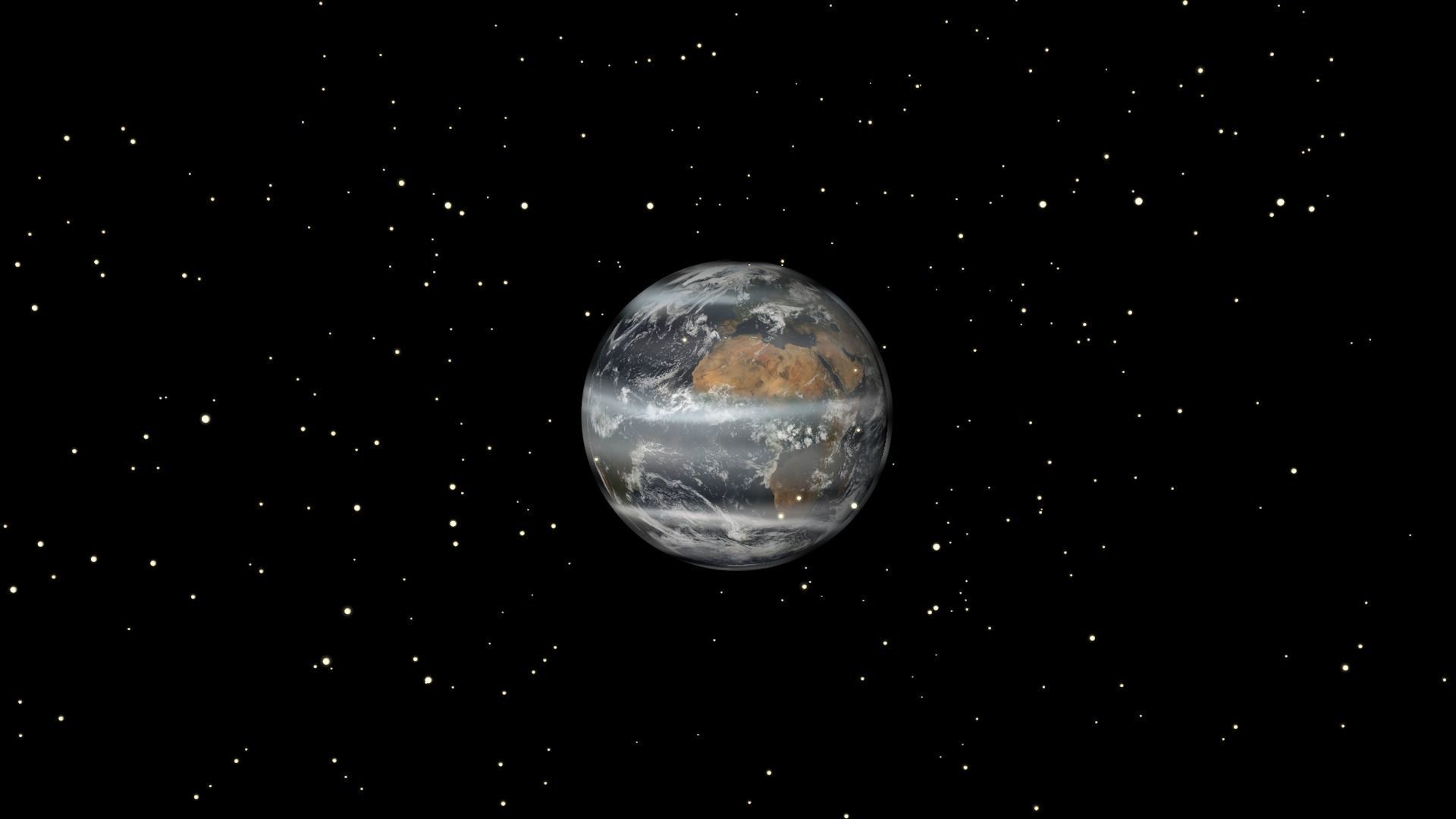 World earth in space Free low-poly 3D model_1