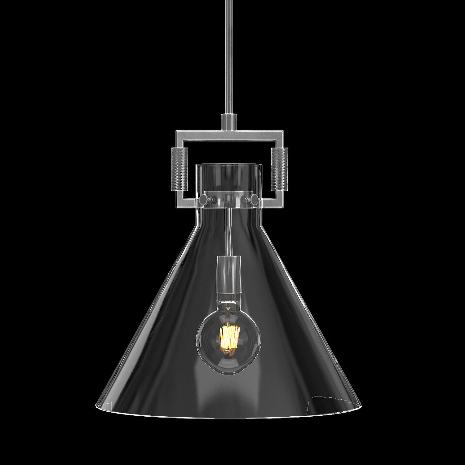 Machinist Glass Funnel Pendant 3D model_3