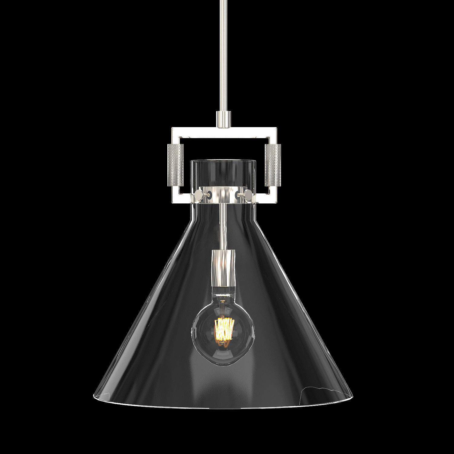 Machinist Glass Funnel Pendant 3D model_4