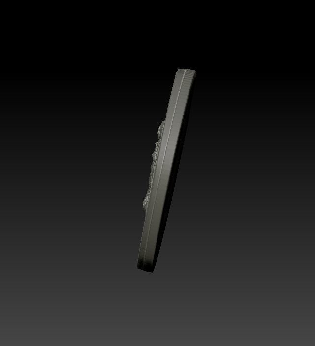 Beware of the dog plaque 3D print model_6