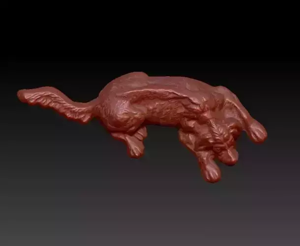 Skinny dog sculpture