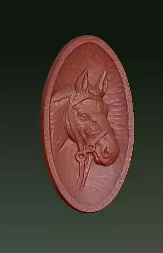Horse Relief Plaque 3D print model