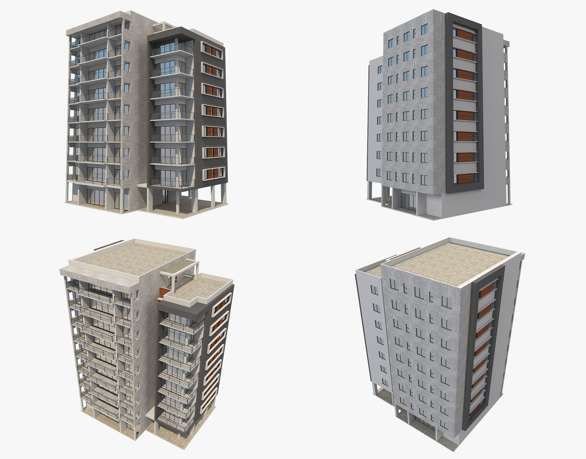 Apartment Building 3 3D model_16