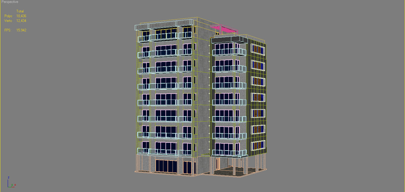 Apartment Building 3 3D model_9