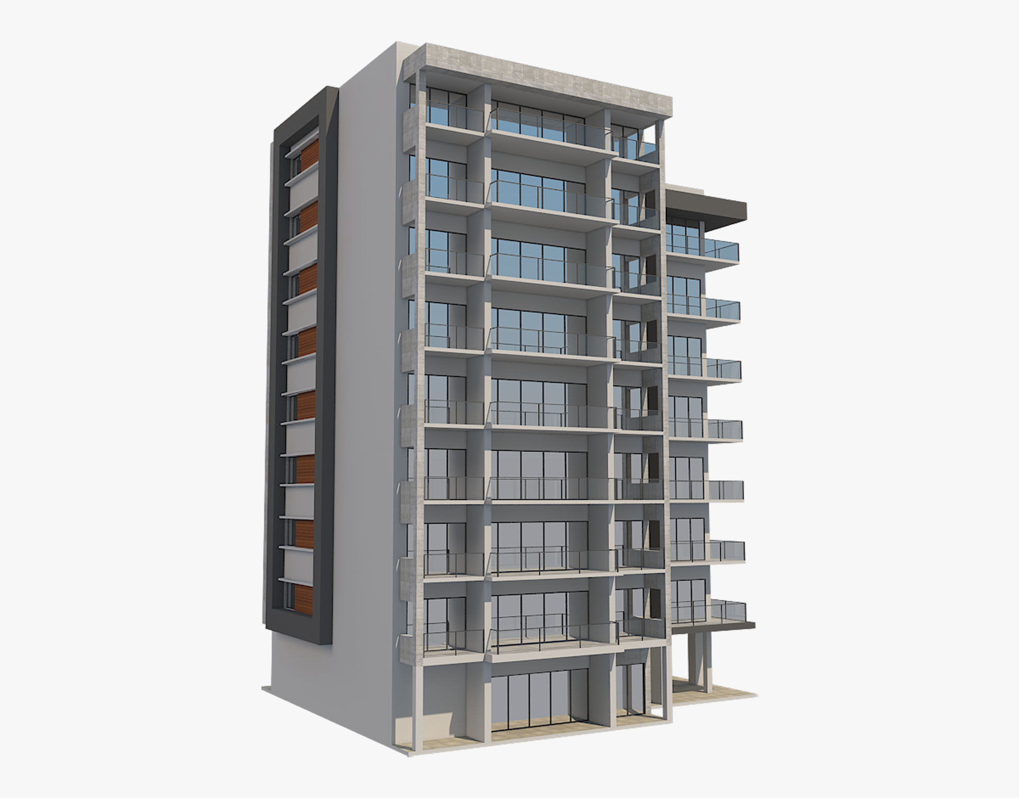 Apartment Building 3 3D model_11