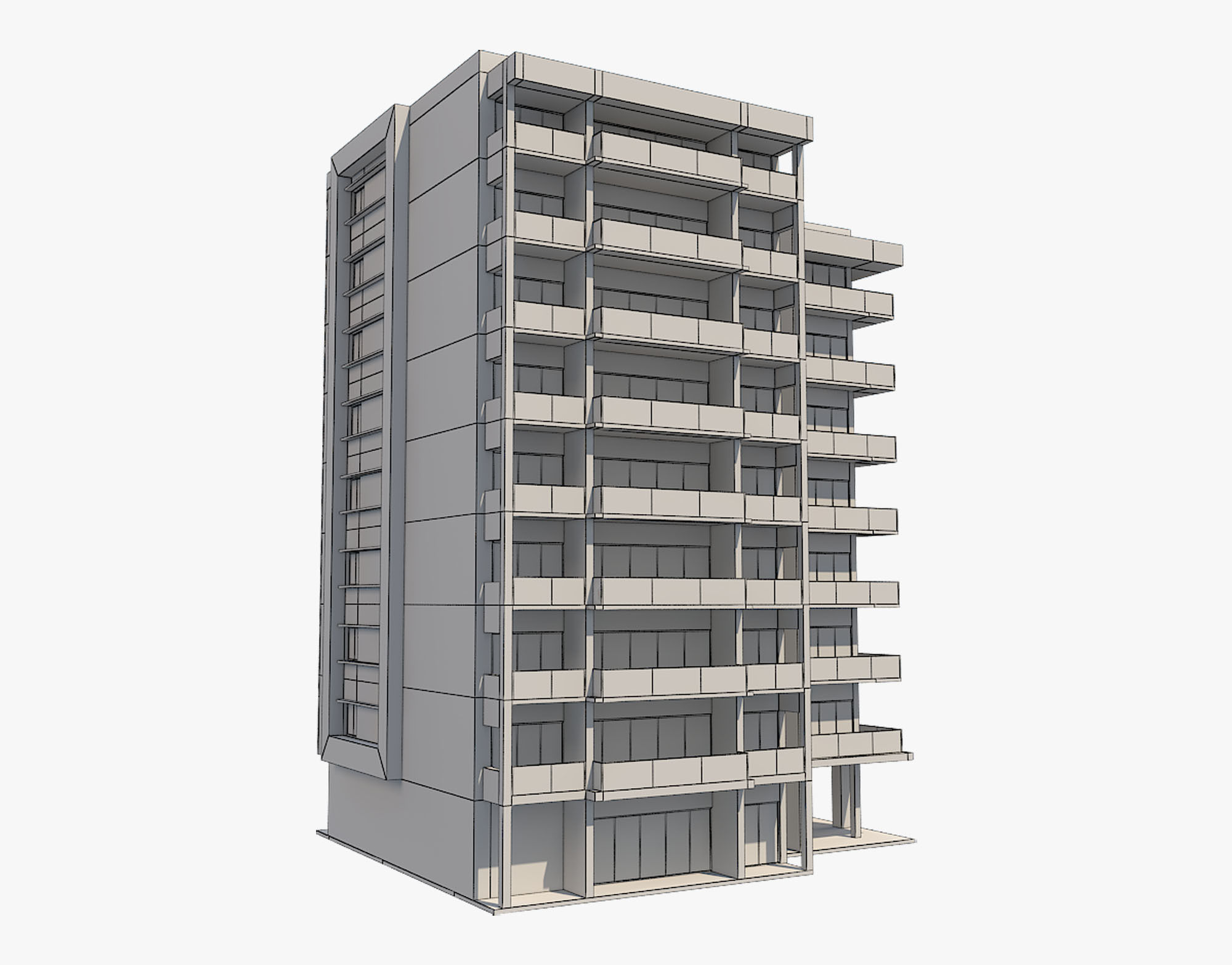 Apartment Building 3 3D model_17