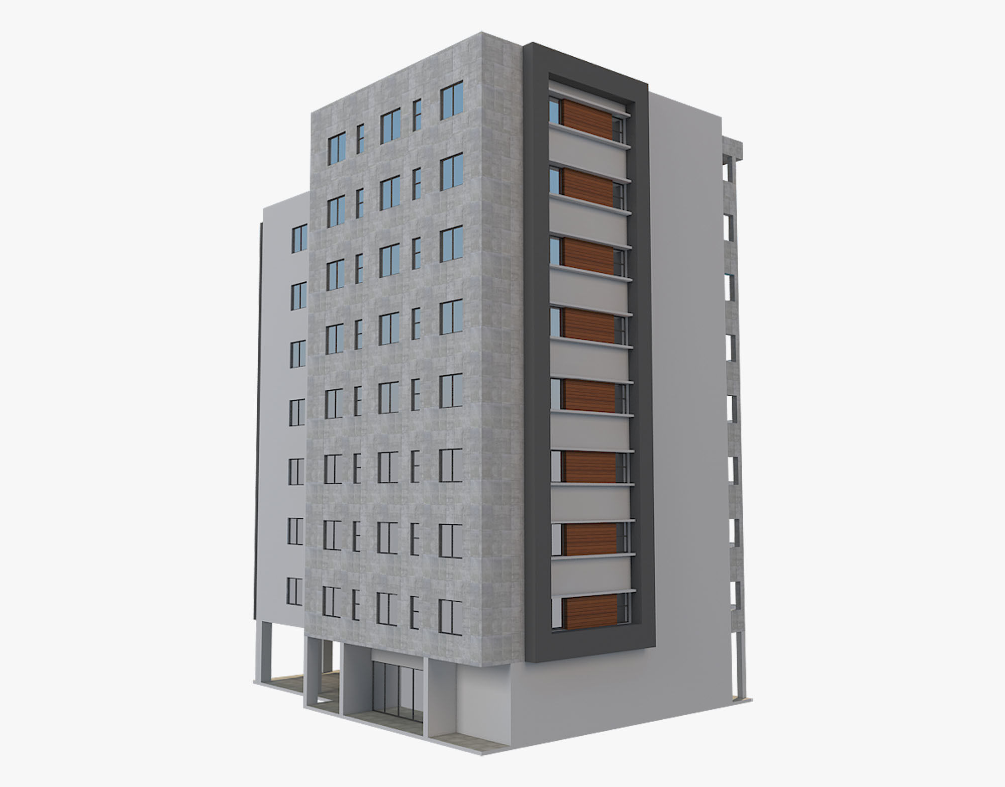 Apartment Building 3 3D model_13