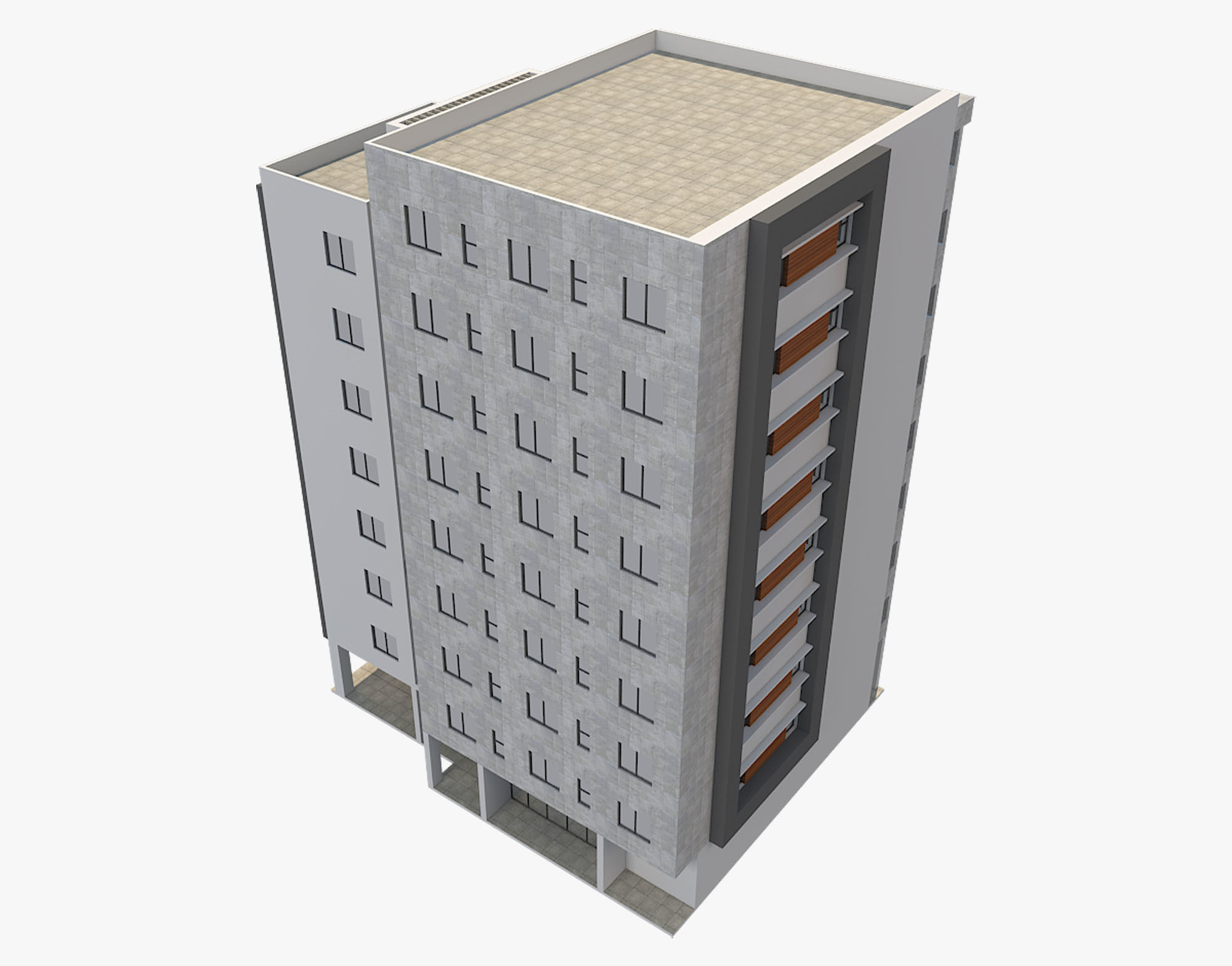 Apartment Building 3 3D model_15