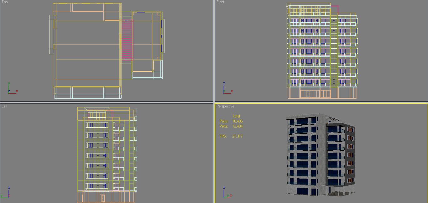 Apartment Building 3 3D model_10