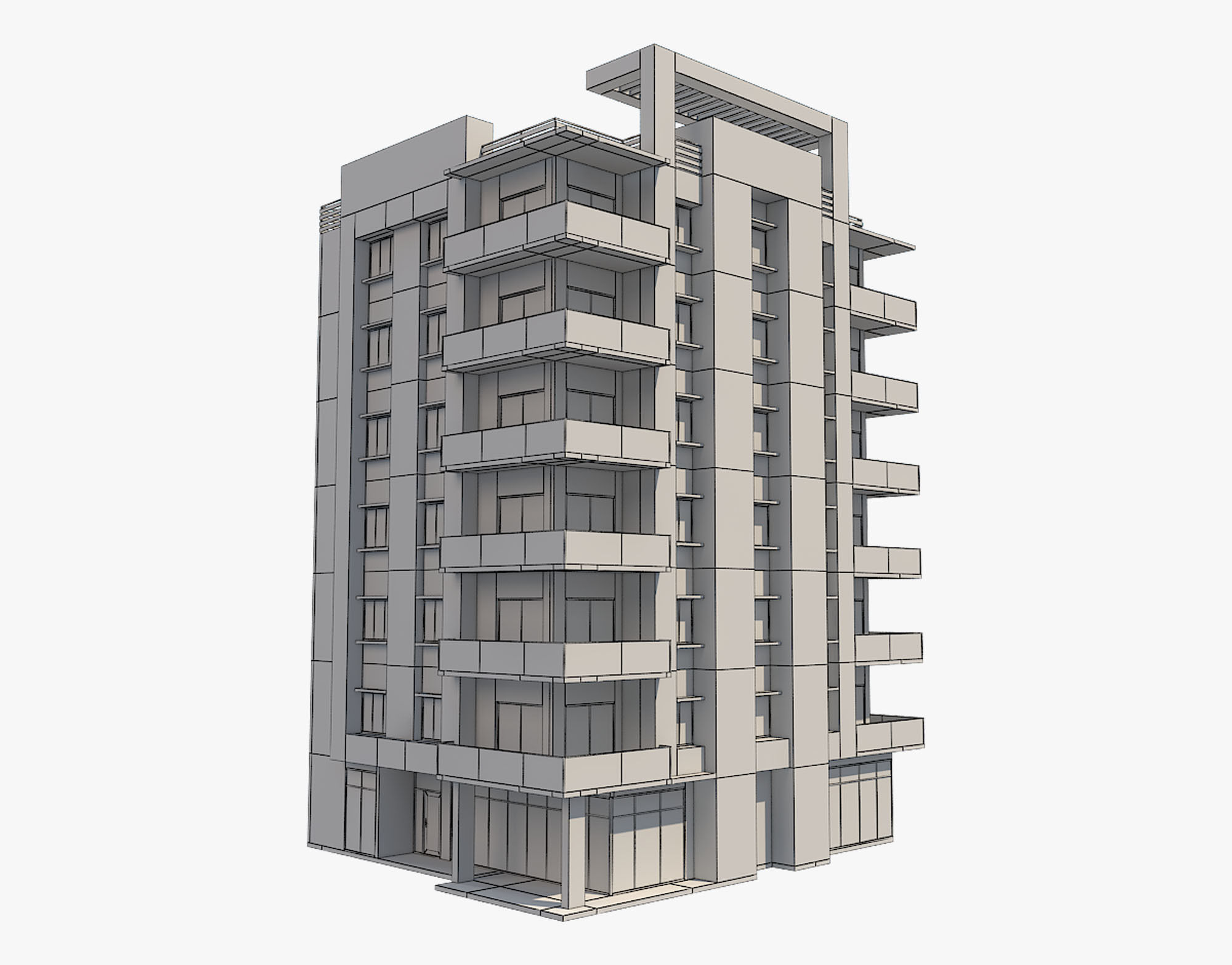 Apartment Building 5 3D model_17