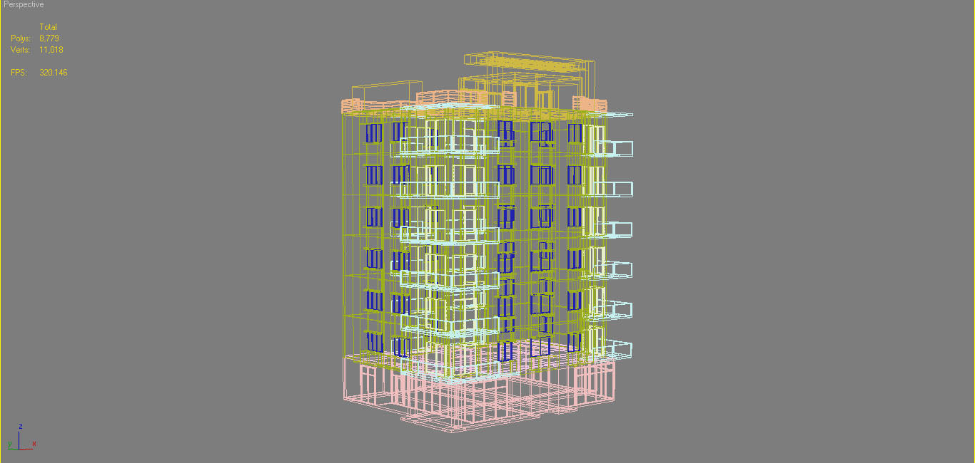 Apartment Building 5 3D model_8