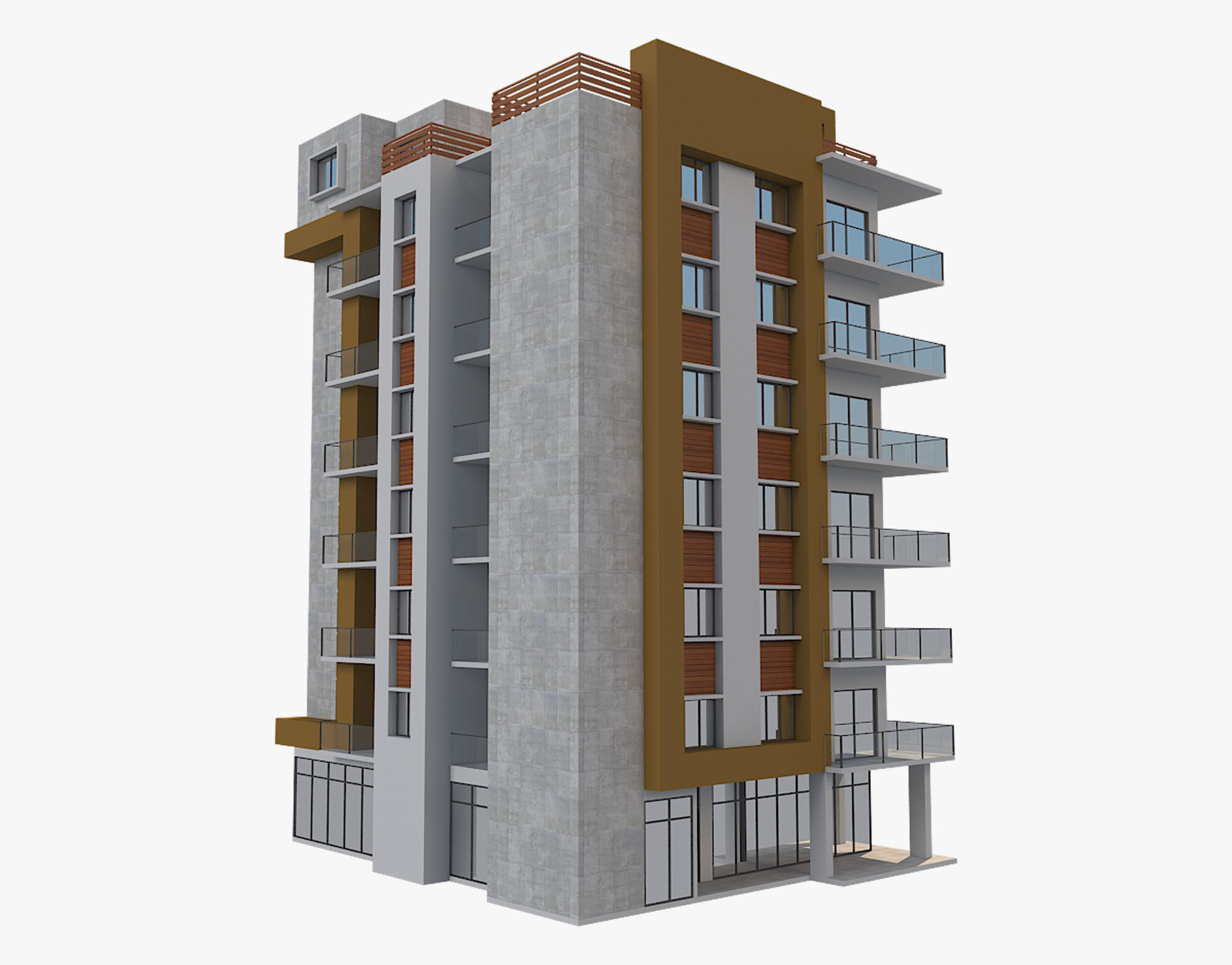 Apartment Building 5 3D model_13