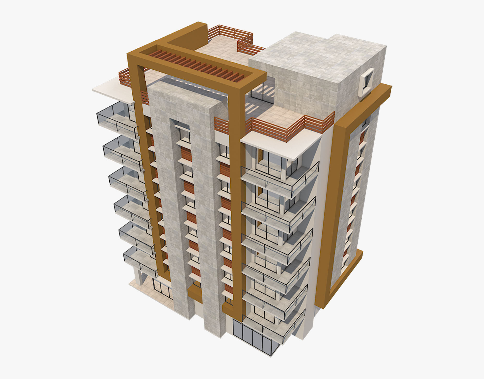 Apartment Building 5 3D model_14