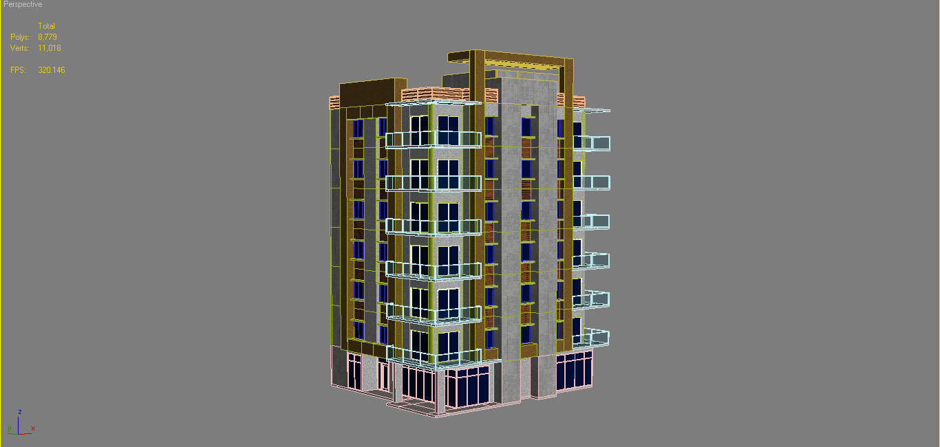 Apartment Building 5 3D model_9