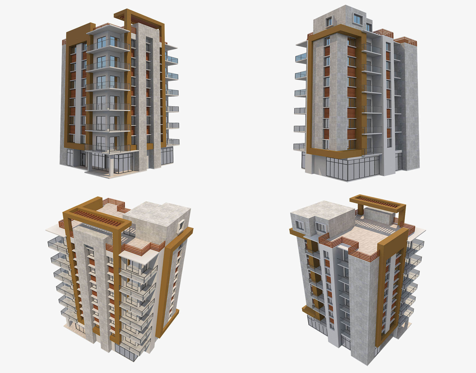 Apartment Building 5 3D model_16