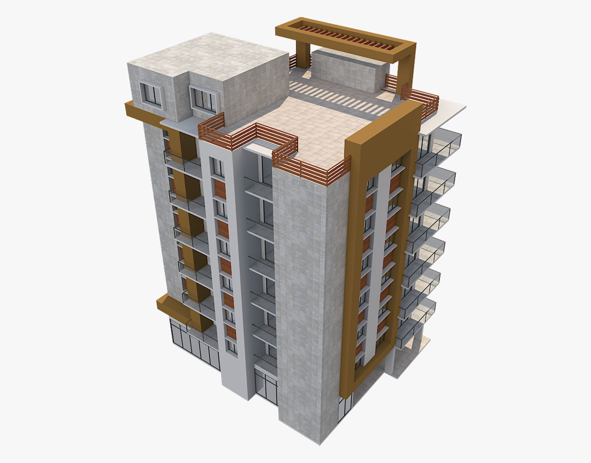 Apartment Building 5 3D model_15