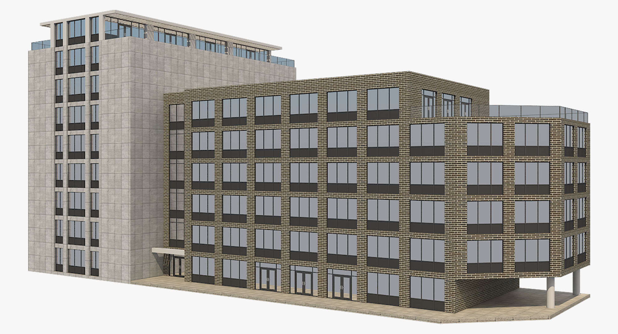 Building 1 3D model_11