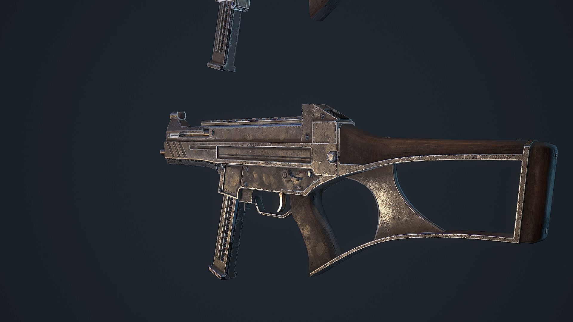 Criket gun Low-poly 3D model_19