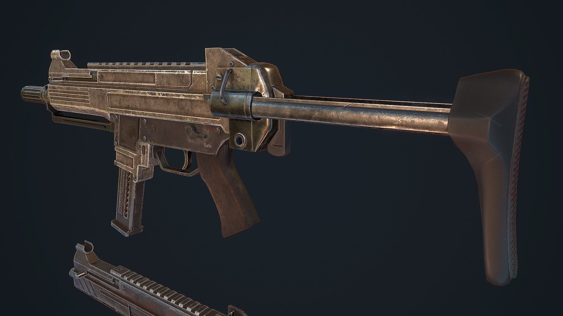 Criket gun Low-poly 3D model_22