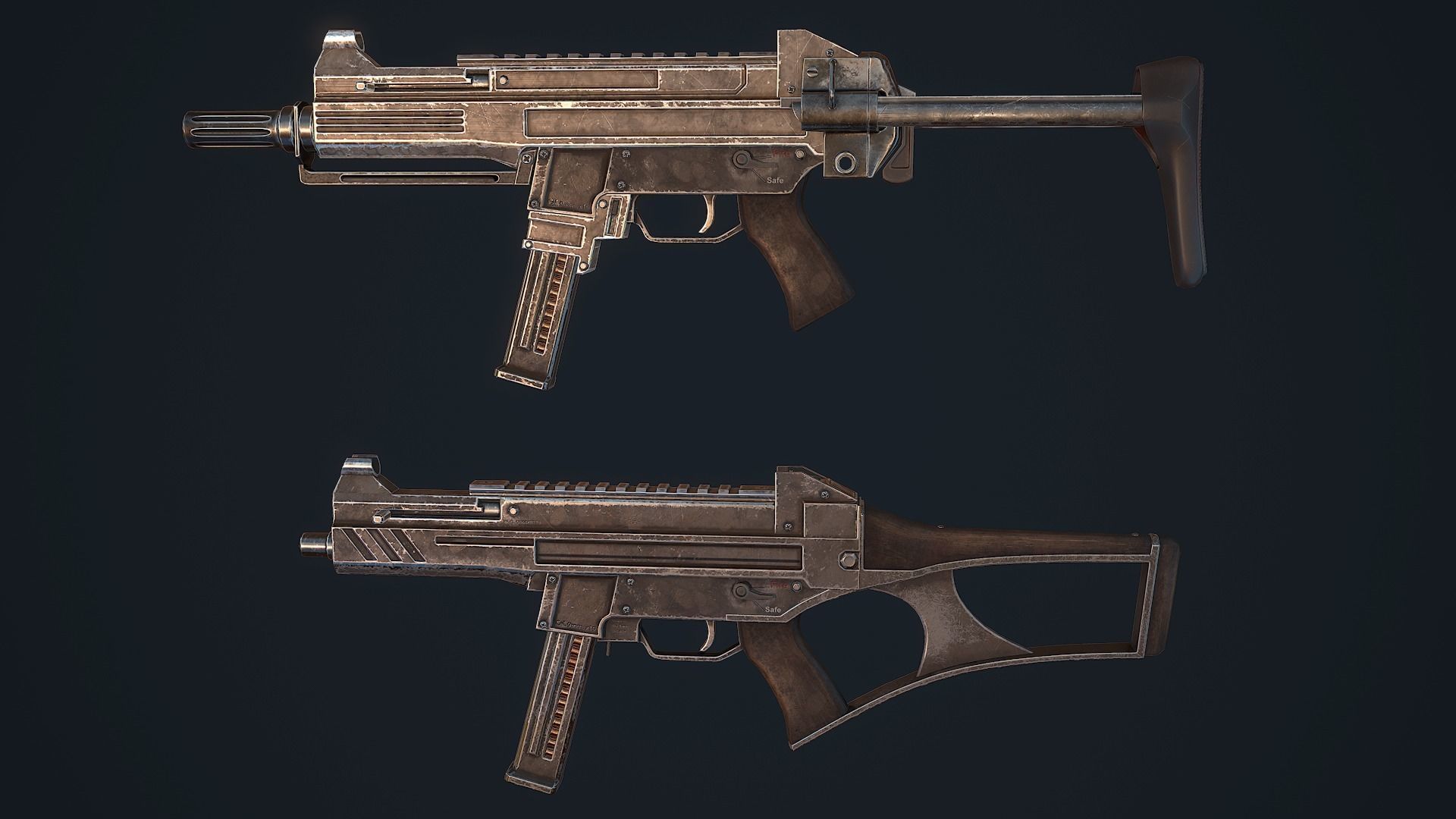 Criket gun Low-poly 3D model_12