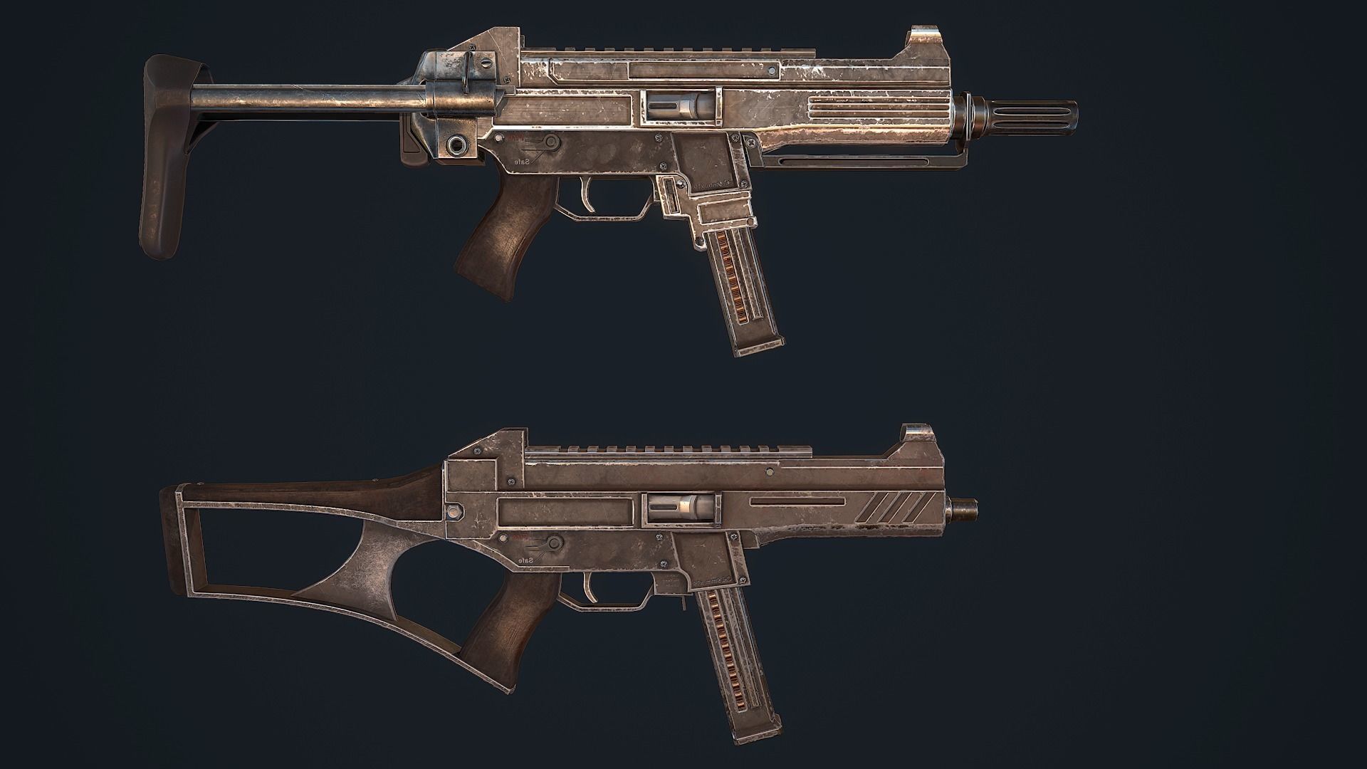 Criket gun Low-poly 3D model_26