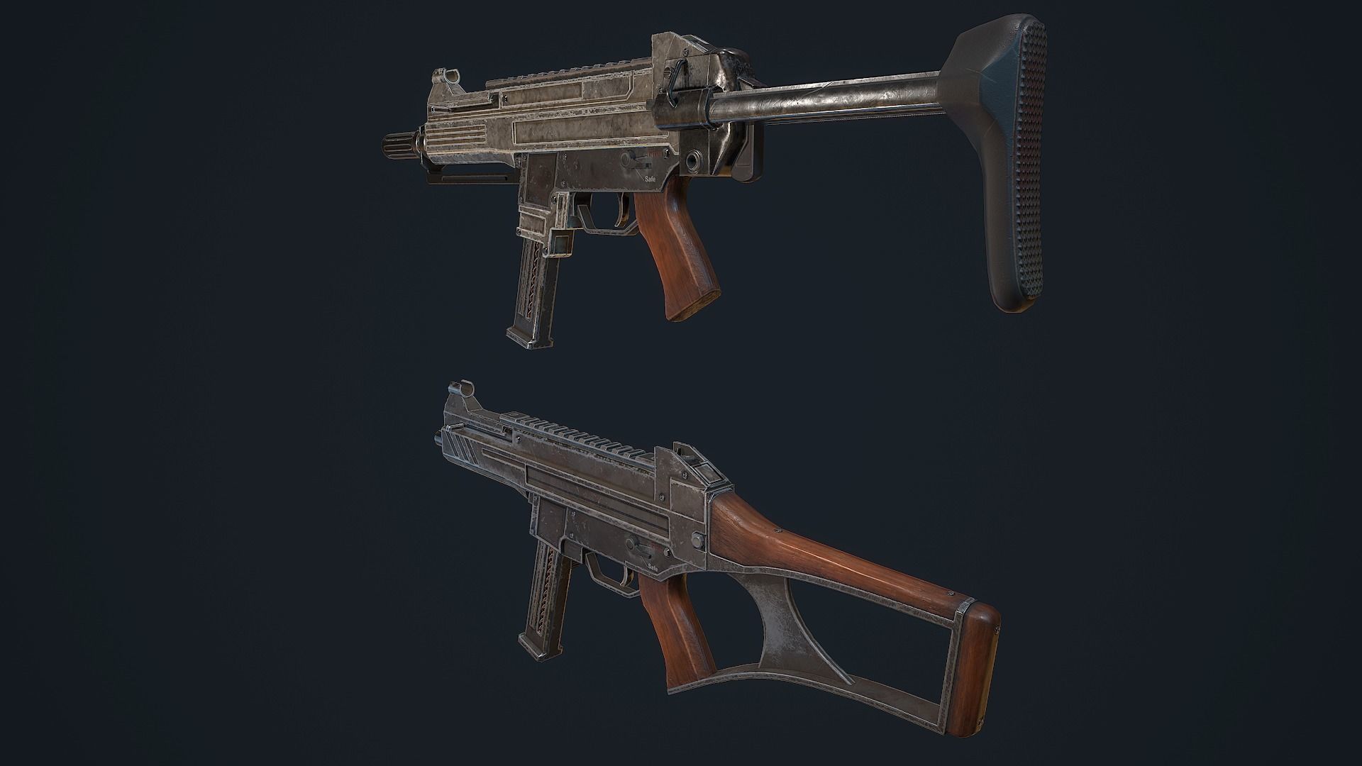 Criket gun Low-poly 3D model_2