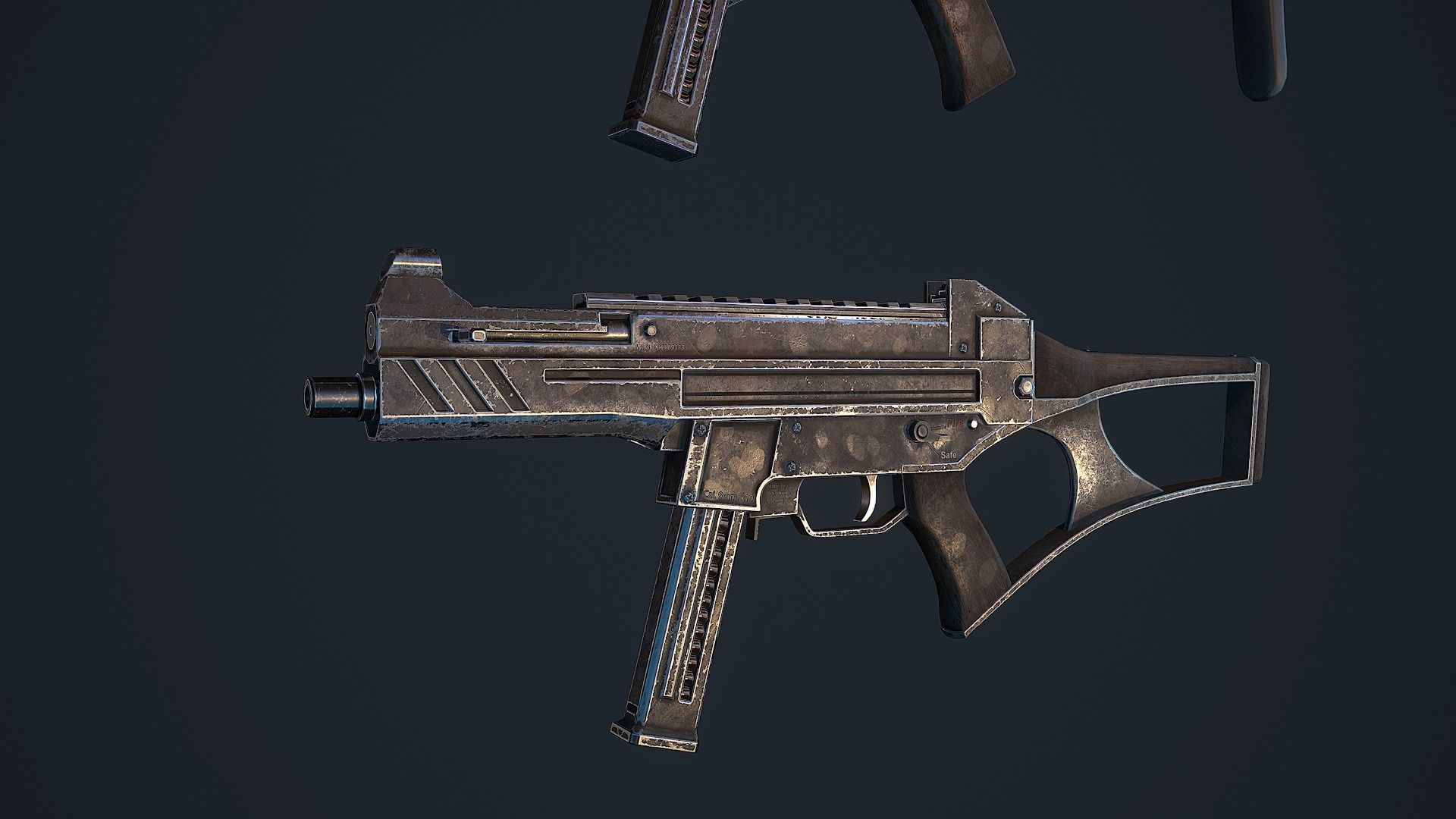 Criket gun Low-poly 3D model_18