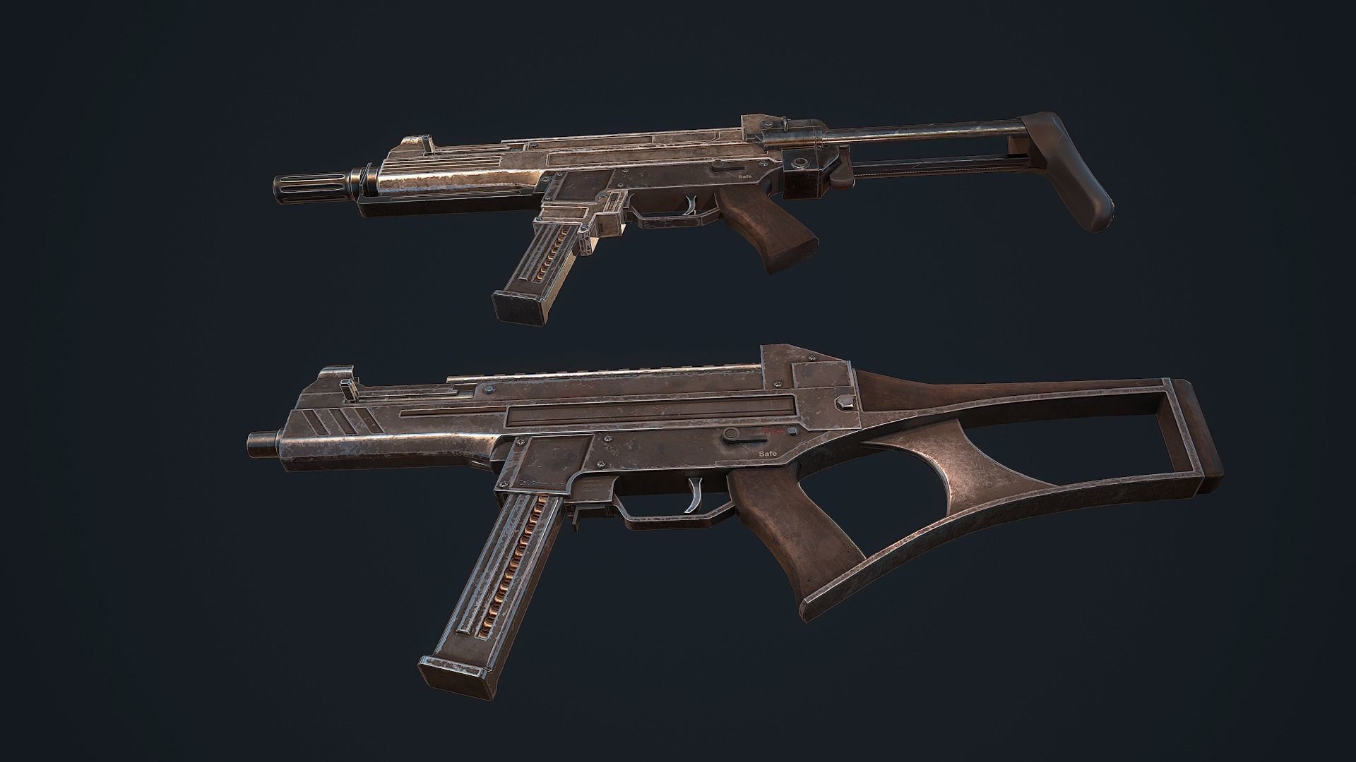 Criket gun Low-poly 3D model_25