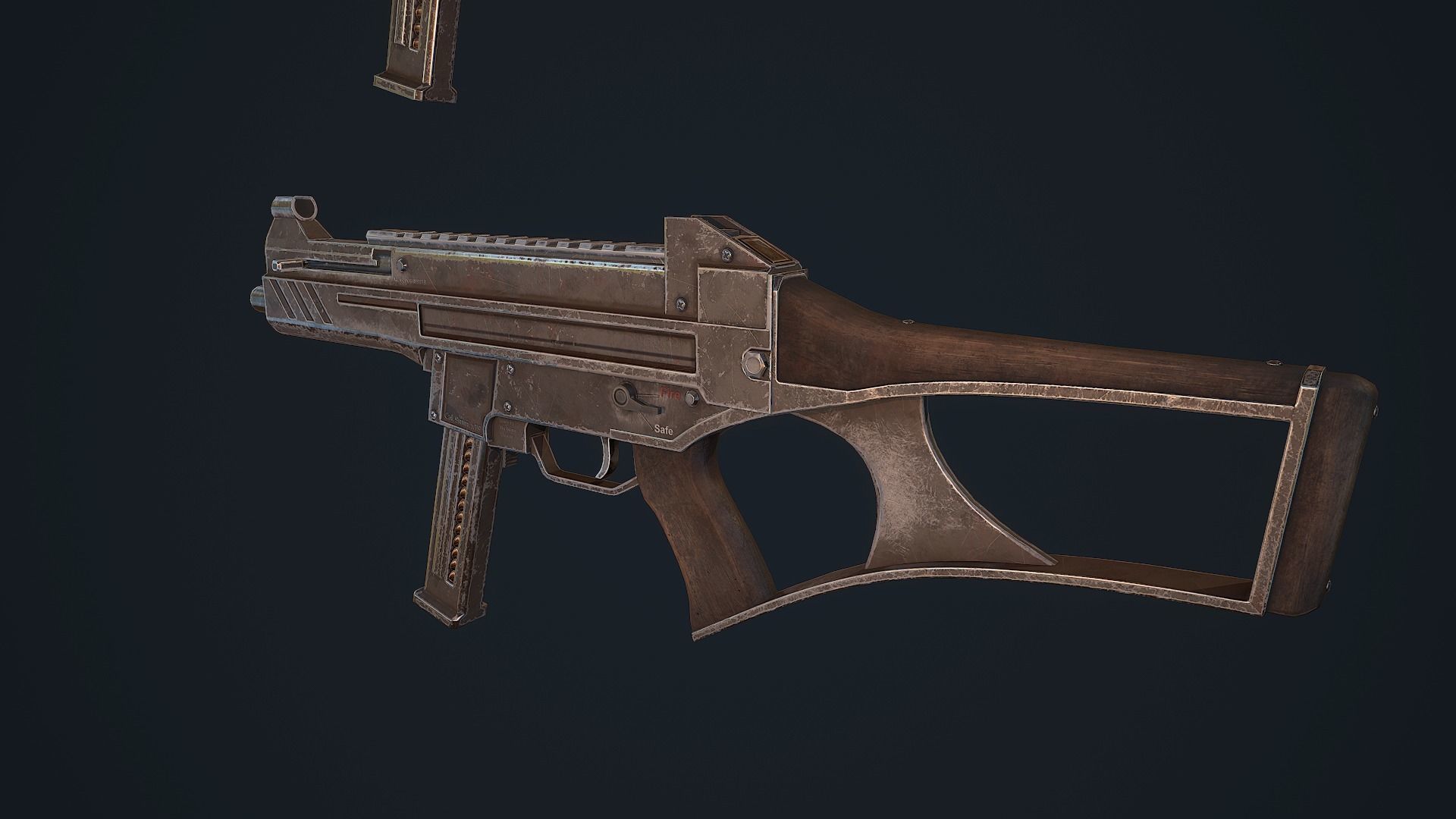 Criket gun Low-poly 3D model_21