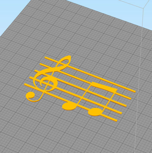Music note wall decoration 3D print model_2
