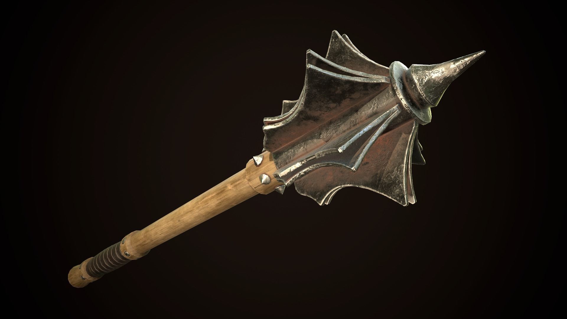 Mace 04 Low-poly 3D model_4