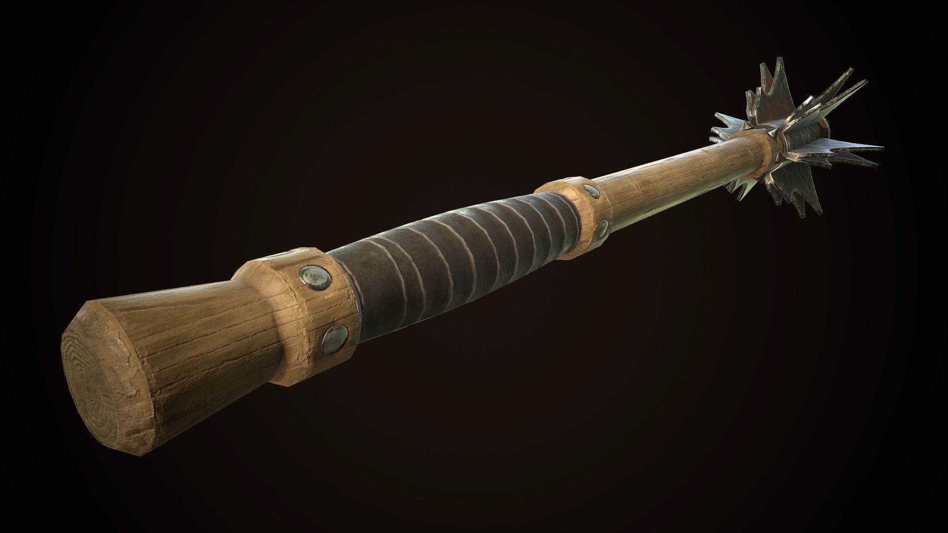 Mace 04 Low-poly 3D model_5