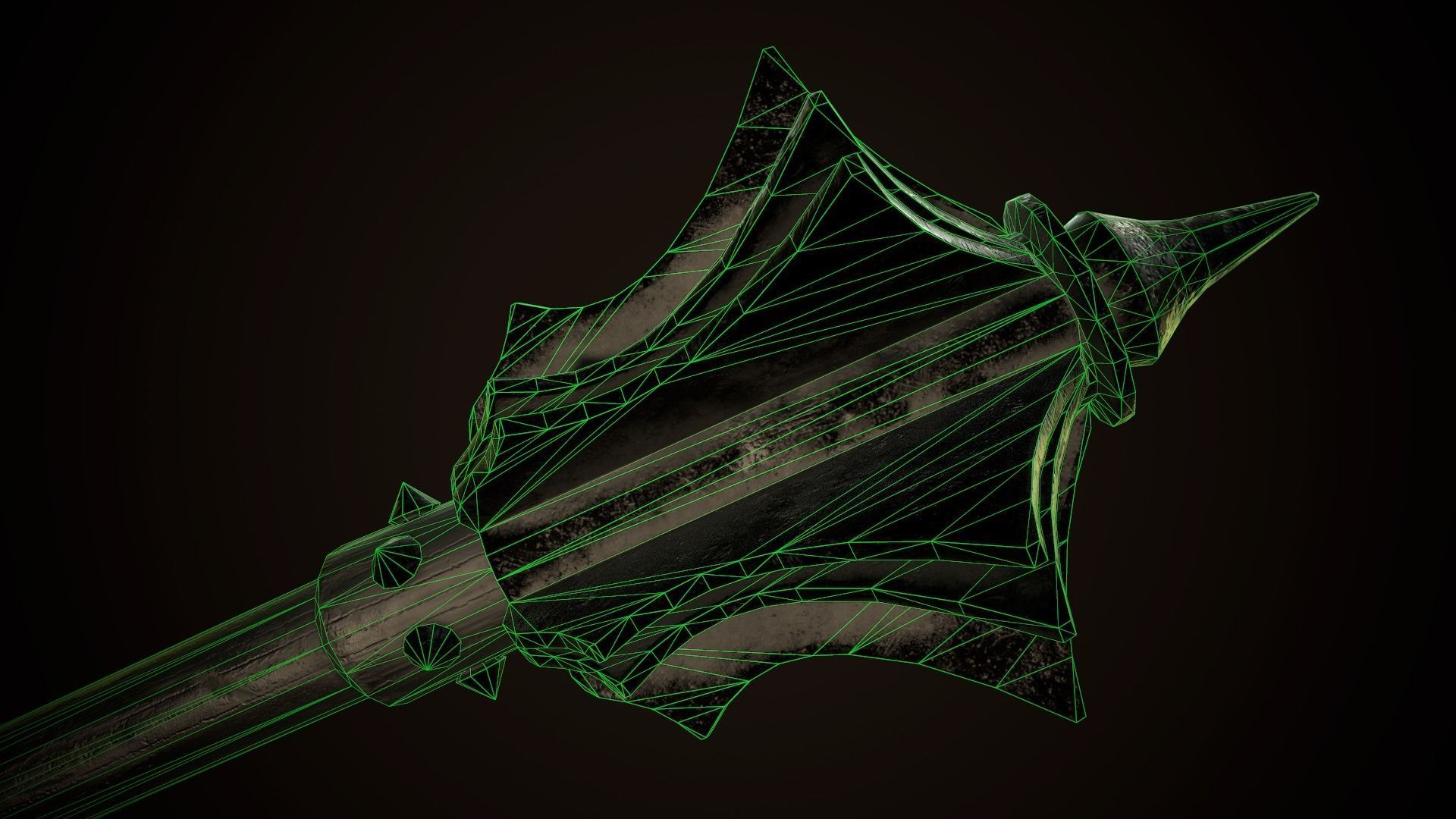 Mace 04 Low-poly 3D model_12