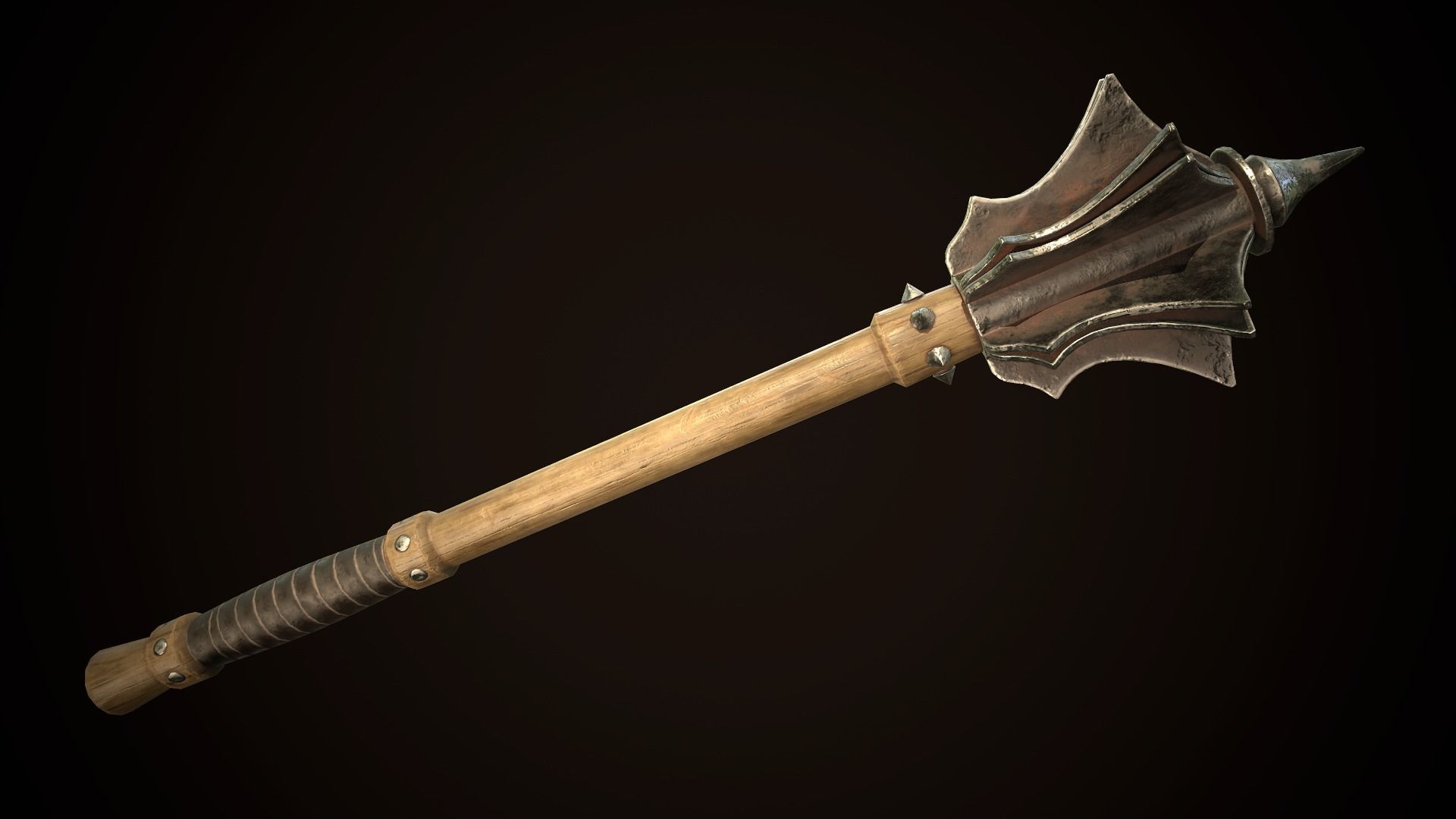 Mace 04 Low-poly 3D model_3