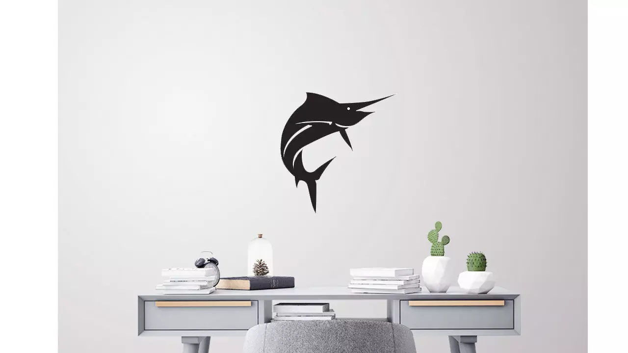 Sail fish for wall decoration 3D print model_0