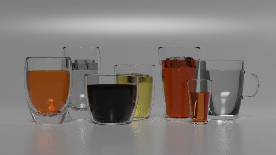 Glass Cups 3D model_1