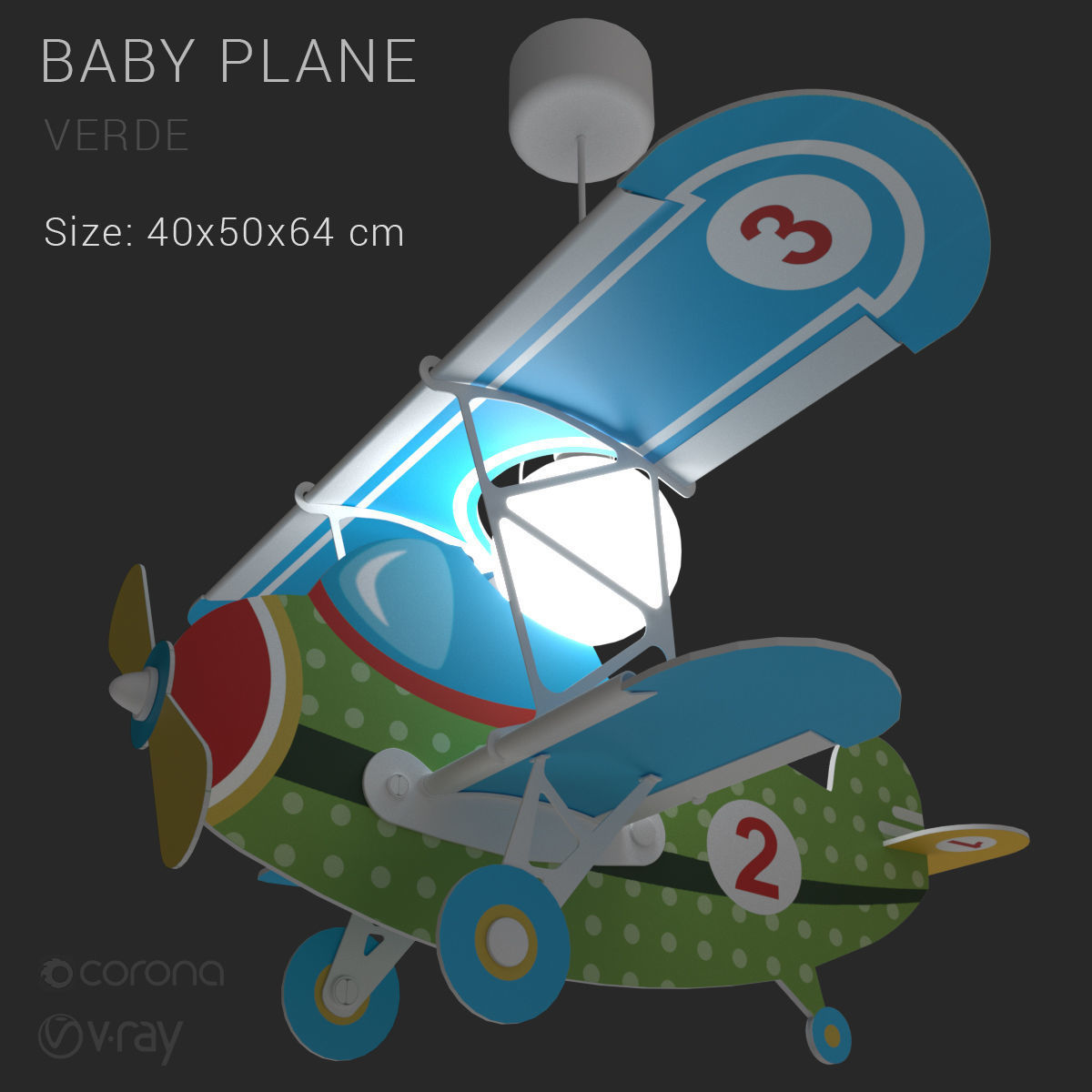 BABY PLANE VERDE 2019 3D model_3