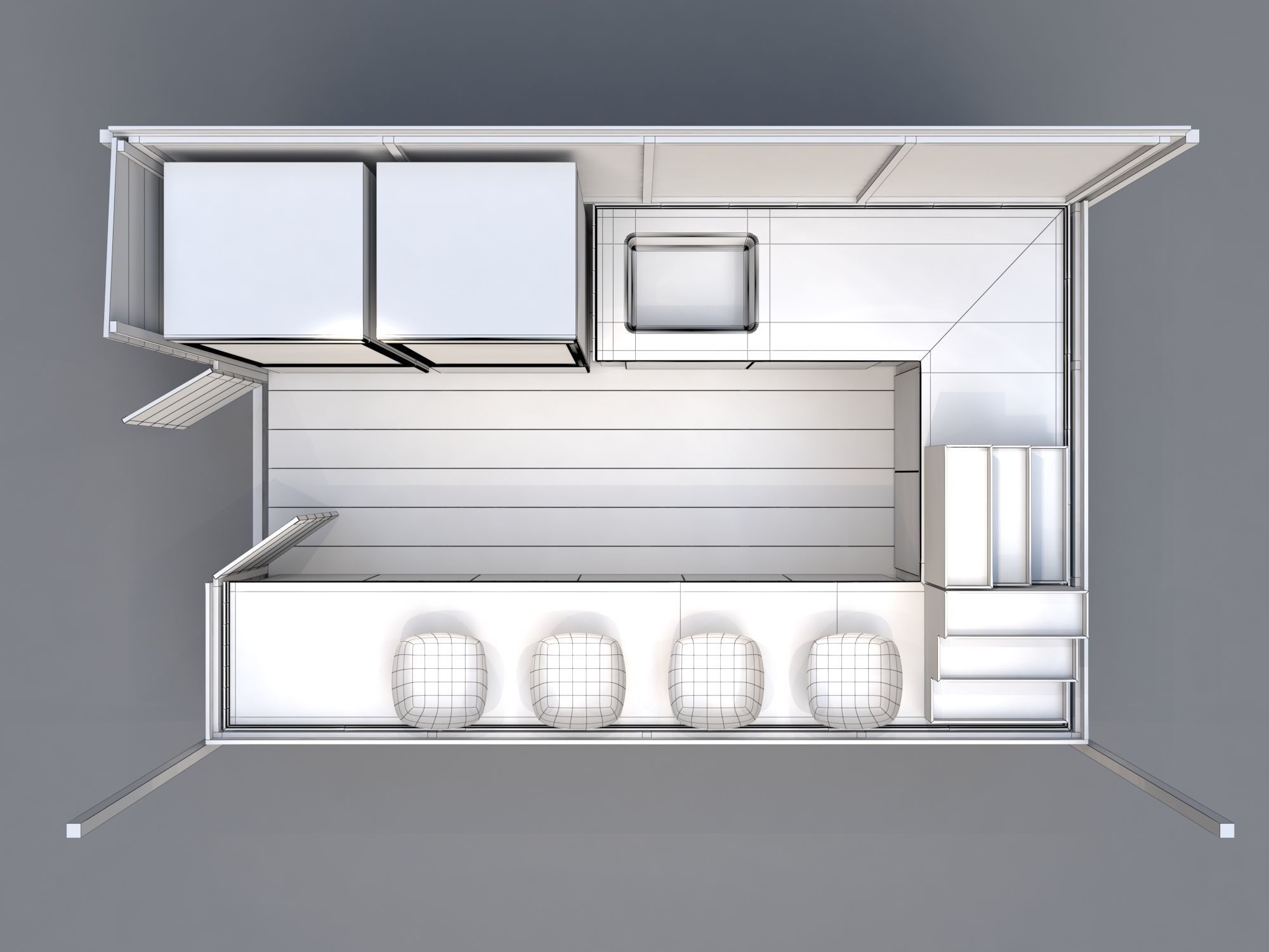 Juice Stand For Outdoor And Indoor Shopping Malls 3D model_13