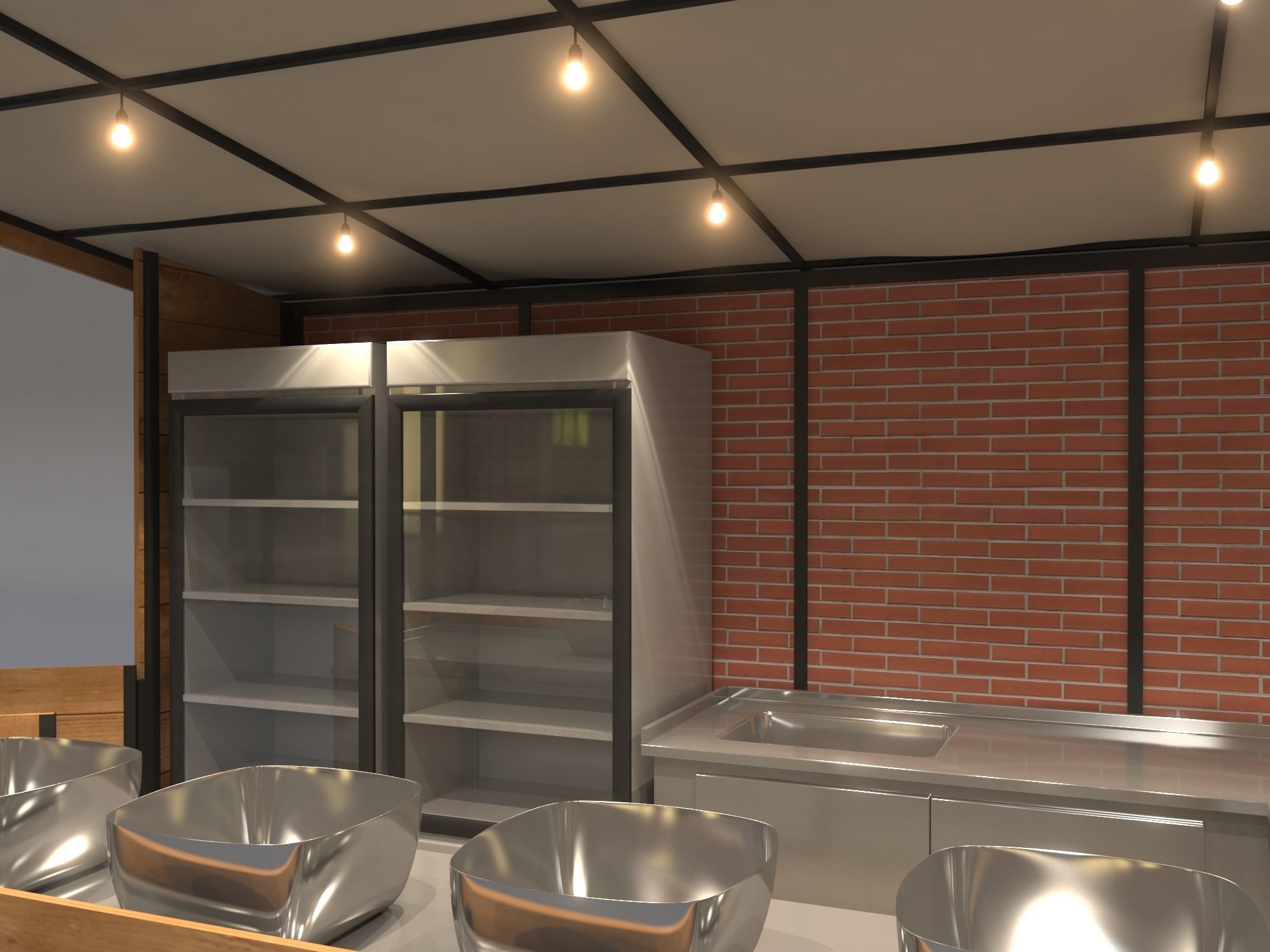 Juice Stand For Outdoor And Indoor Shopping Malls 3D model_5