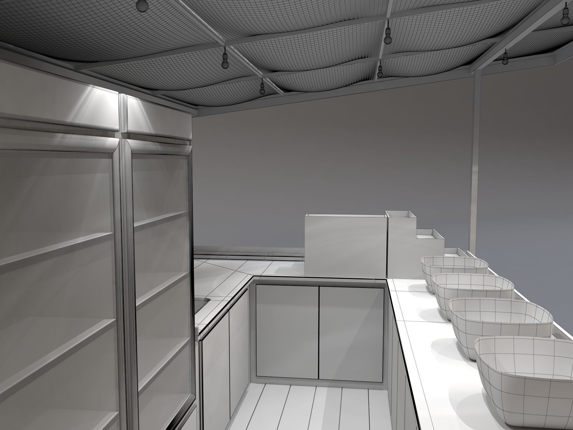 Juice Stand For Outdoor And Indoor Shopping Malls 3D model_16
