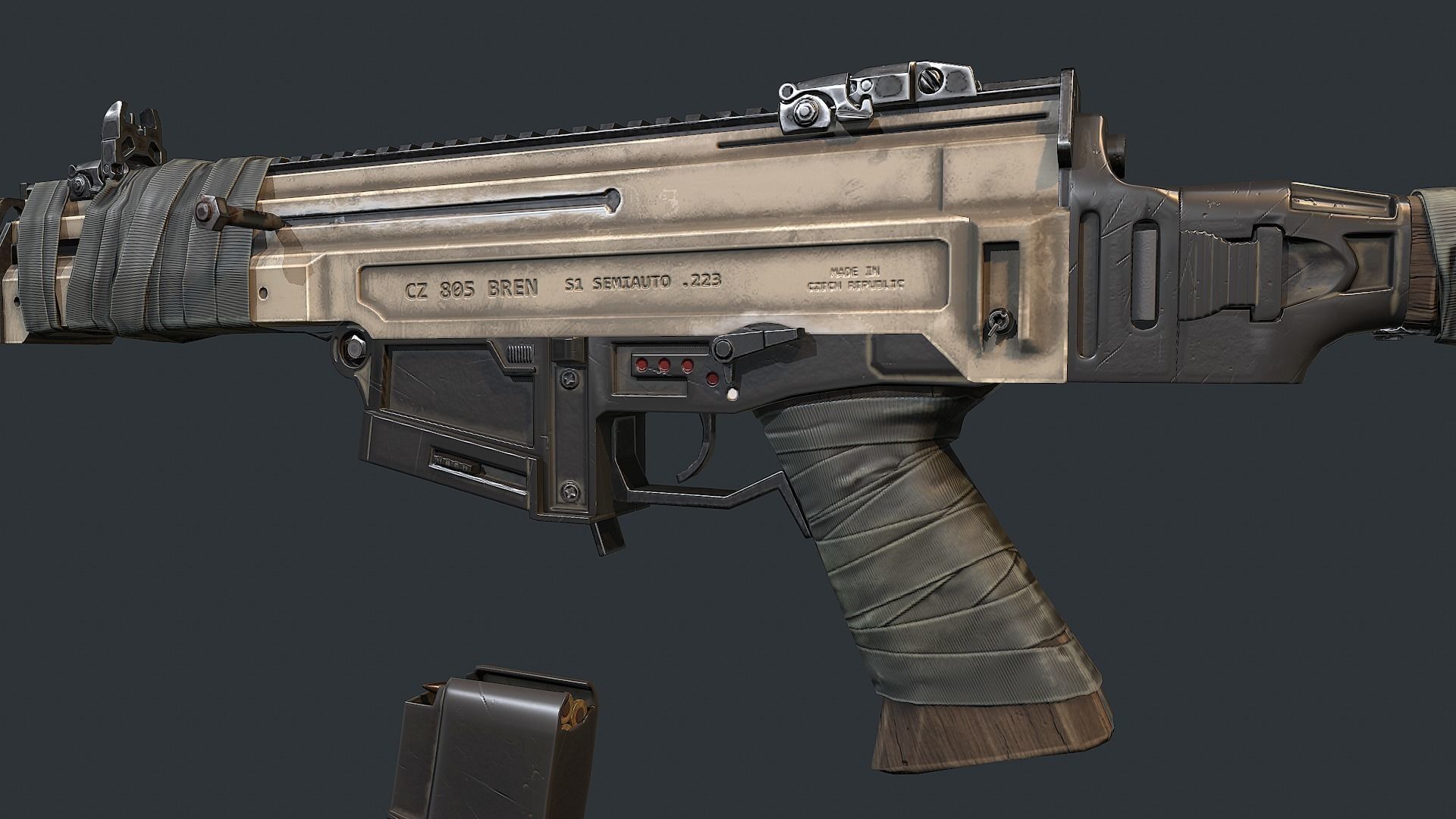 CZ 805 Low-poly 3D model_9