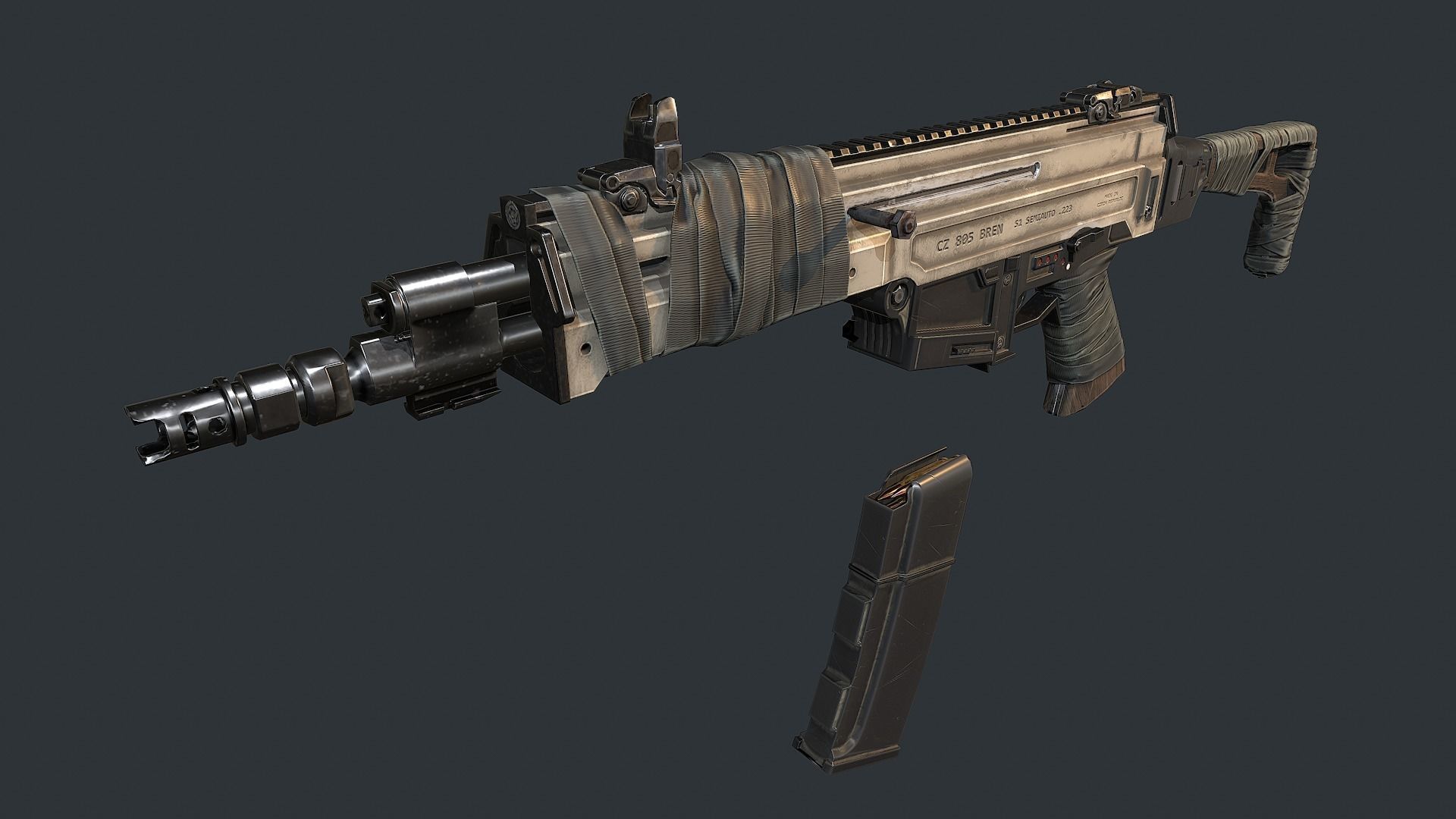 CZ 805 Low-poly 3D model_4
