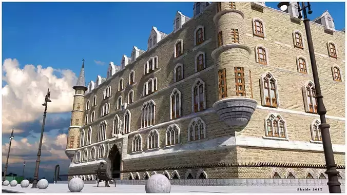 BotinesHouse building Low-poly 3D model