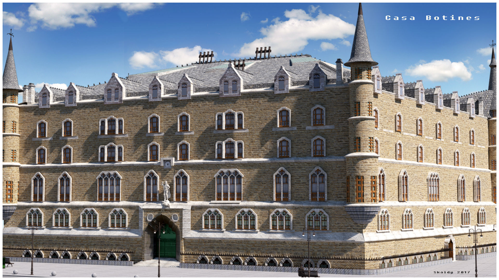 BotinesHouse building Low-poly 3D model_2