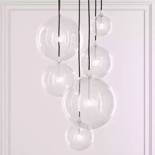 Restoration Hardware Glass Globe Mobile Pendant compilation 3D model